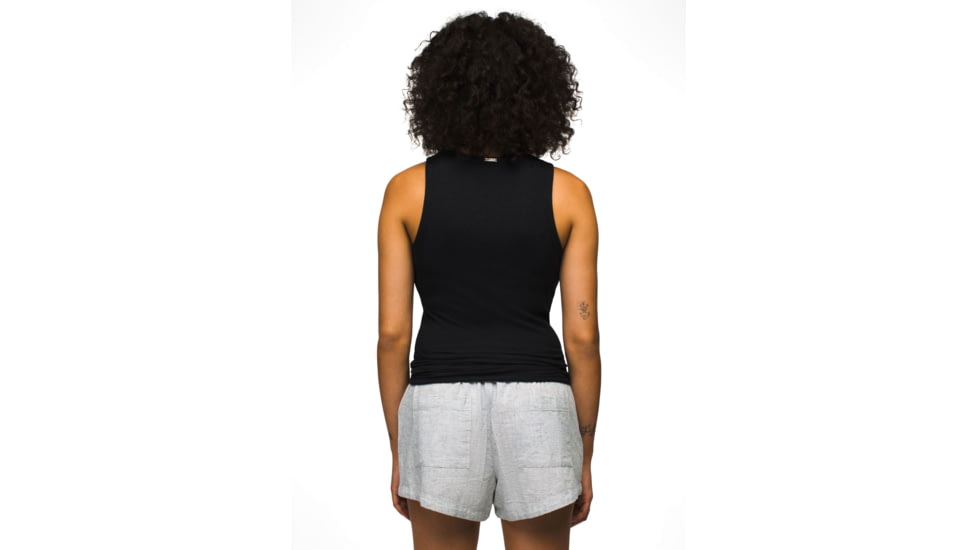 prAna Foundation Rib Tank - Womens, Black Heather, L, 1971001-002-L