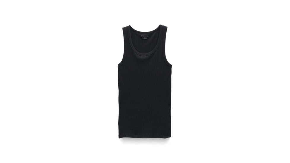 prAna Foundation Rib Tank - Womens, Black Heather, L, 1971001-002-L