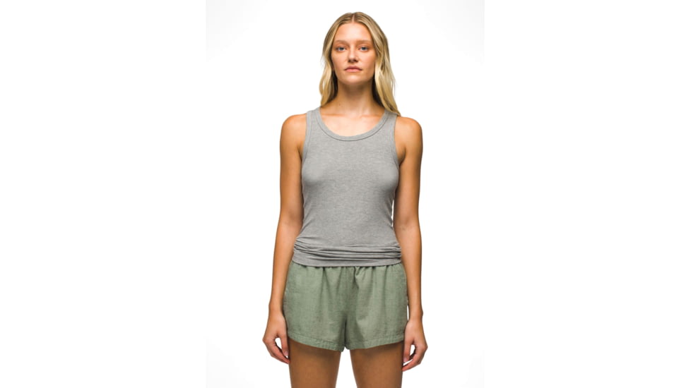 prAna Foundation Rib Tank - Womens, Heather Grey, M, 1971001-020-M