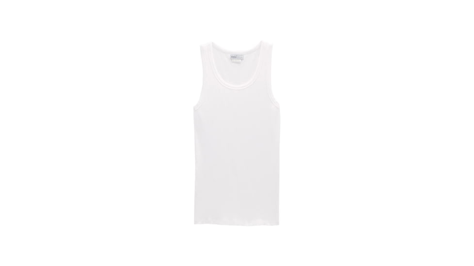 prAna Foundation Rib Tank - Womens, White, M, 1971001-100-M
