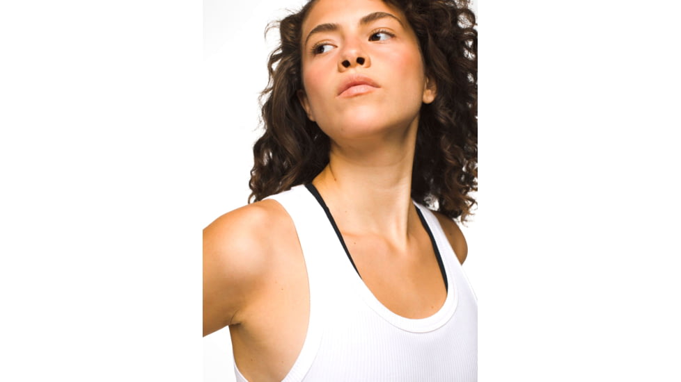 prAna Foundation Rib Tank - Womens, White, M, 1971001-100-M