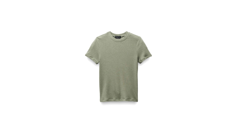 prAna Foundation Rib Tee - Womens, Juniper Green Heather, S, 1970821-301-S