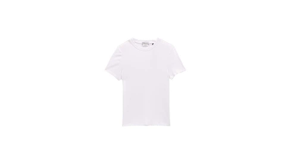 prAna Foundation Rib Tee - Womens, White, M, 1970821-100-M