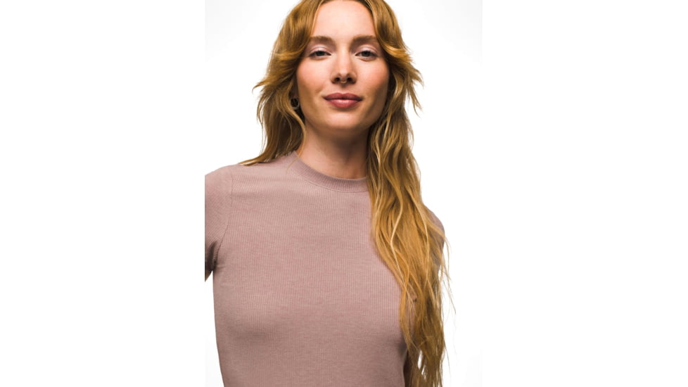 prAna Foundation Rib Tee - Womens, Willow Heather, XL, 1970821-022-XL