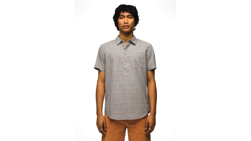 prAna Groveland Popover - Mens, Flint, L, 2057291-020-ST-L