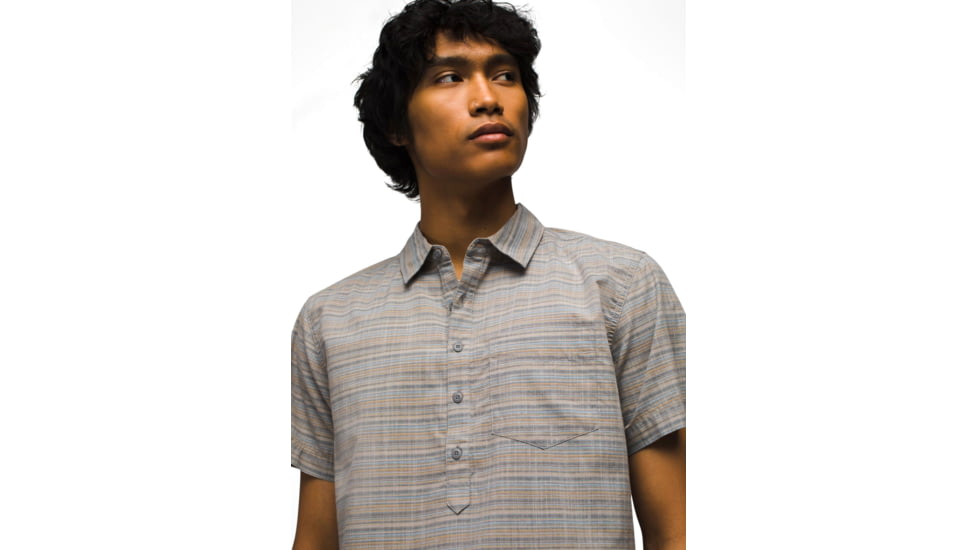 prAna Groveland Popover - Mens, Flint, L, 2057291-020-ST-L