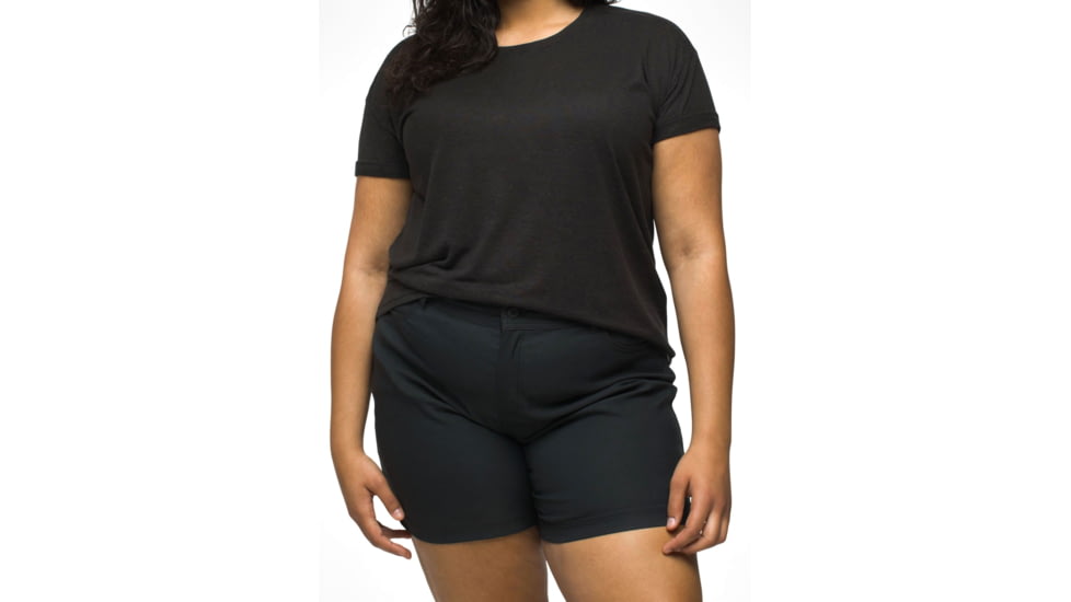 prAna Halle Short Plus II - Womens, Black, 18W, 1971192-001-07-18W