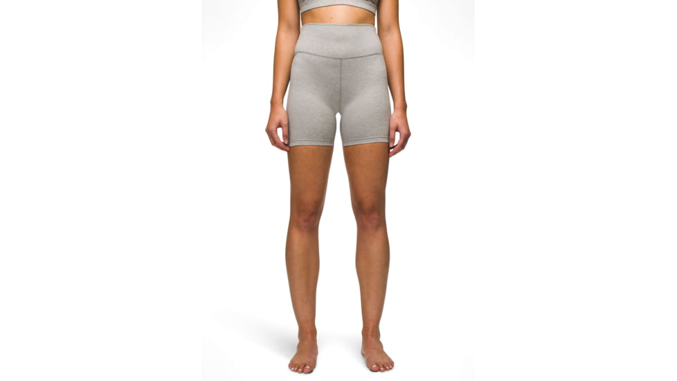 prAna Heavana 6in Short - Womens, Heather Grey, L, 2066611-020-L