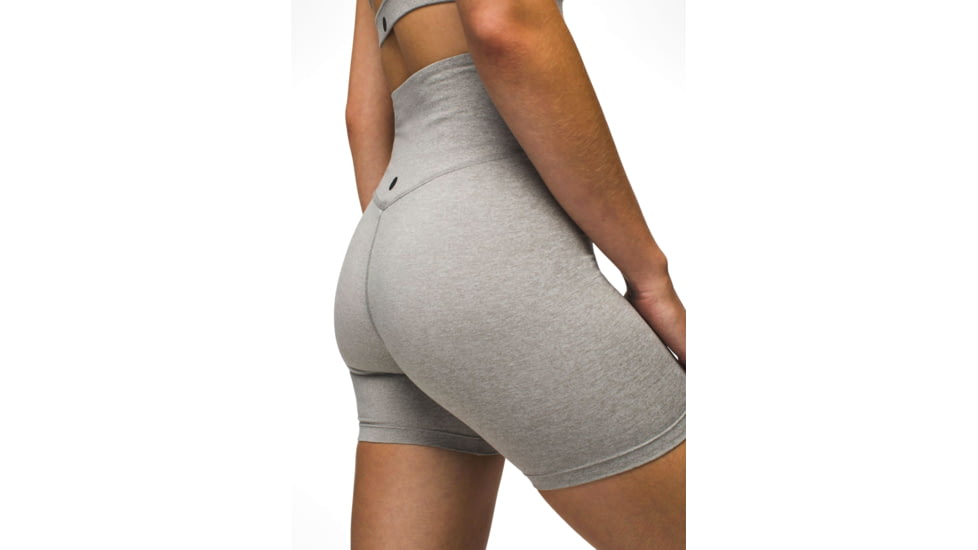prAna Heavana 6in Short - Womens, Heather Grey, L, 2066611-020-L