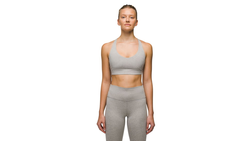 prAna Heavana Every Day Bra - Womens, Heather Grey, L, 2066841-020-L