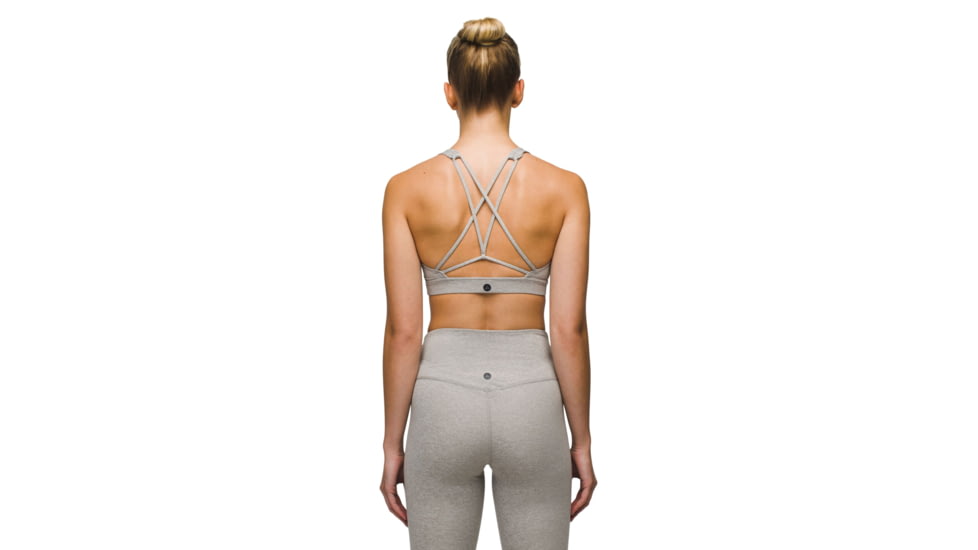 prAna Heavana Every Day Bra - Womens, Heather Grey, L, 2066841-020-L