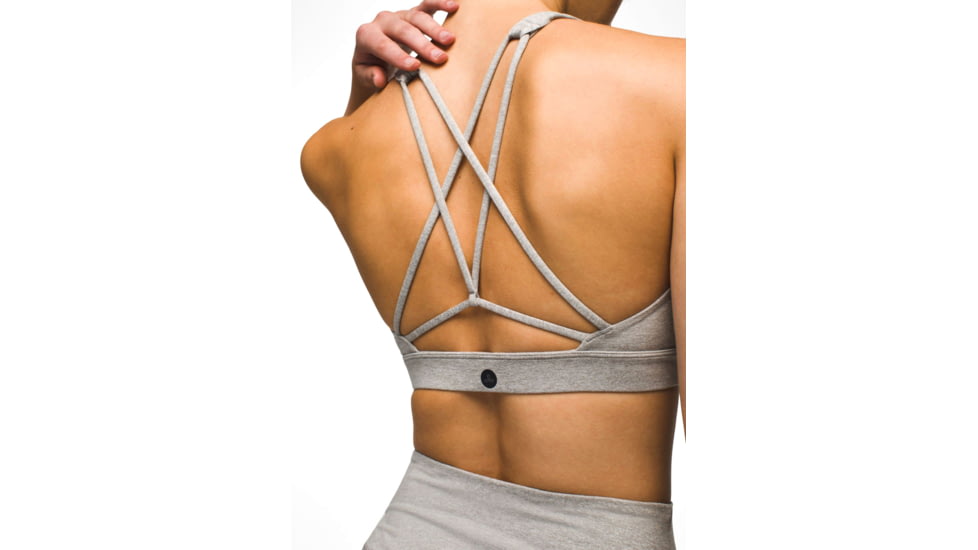 prAna Heavana Every Day Bra - Womens, Heather Grey, L, 2066841-020-L