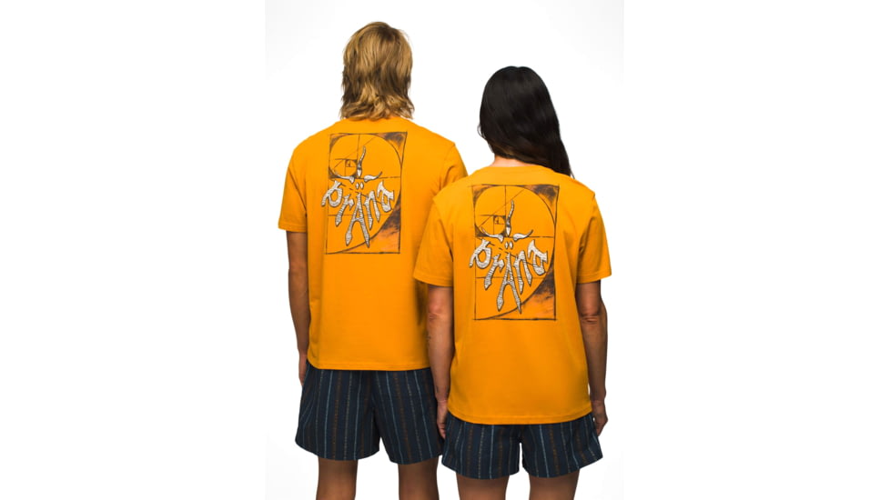 prAna Heritage Graphic SS Tee - Womens, Ochre Star, XXS, 1972551-800-ST-XXS