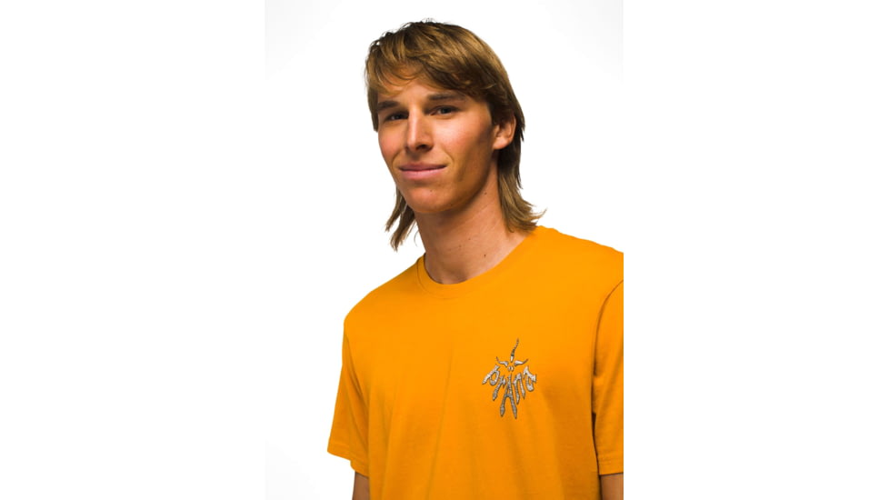 prAna Heritage Graphic SS Tee - Womens, Ochre Star, XXS, 1972551-800-ST-XXS