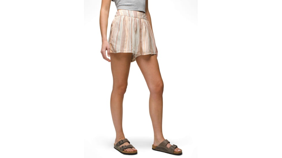 prAna Iguala Short - Womens, Clay Stripe, XL, 2057101-200-XL