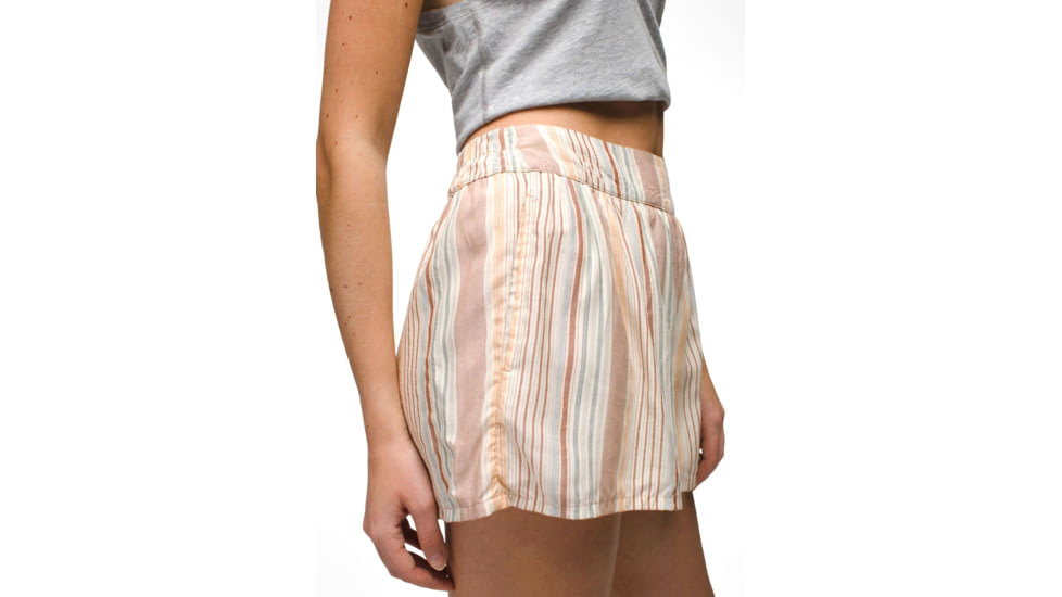 prAna Iguala Short - Womens, Clay Stripe, XL, 2057101-200-XL