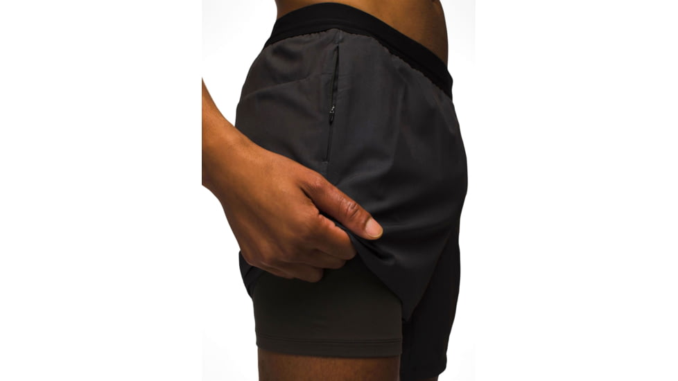 prAna Intrinsic Lined Short - Mens, Dark Iron, XL, 2063961-020-07-XL