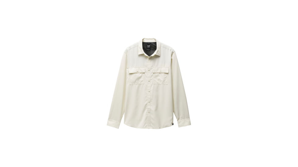 prAna Lost Sol Long Sleeve Shirt Standard Fit - Mens, Chalk, M, 1972361-101-ST-M