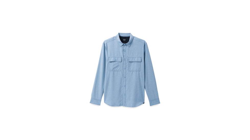 prAna Lost Sol Long Sleeve Shirts - Mens, Chambray Heather, M, 1972361-401-ST-M