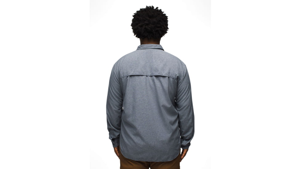 prAna Lost Sol Long Sleeve Shirt Standard Fit - Mens, Nautical Heather, XL, 1972361-400-ST-XL
