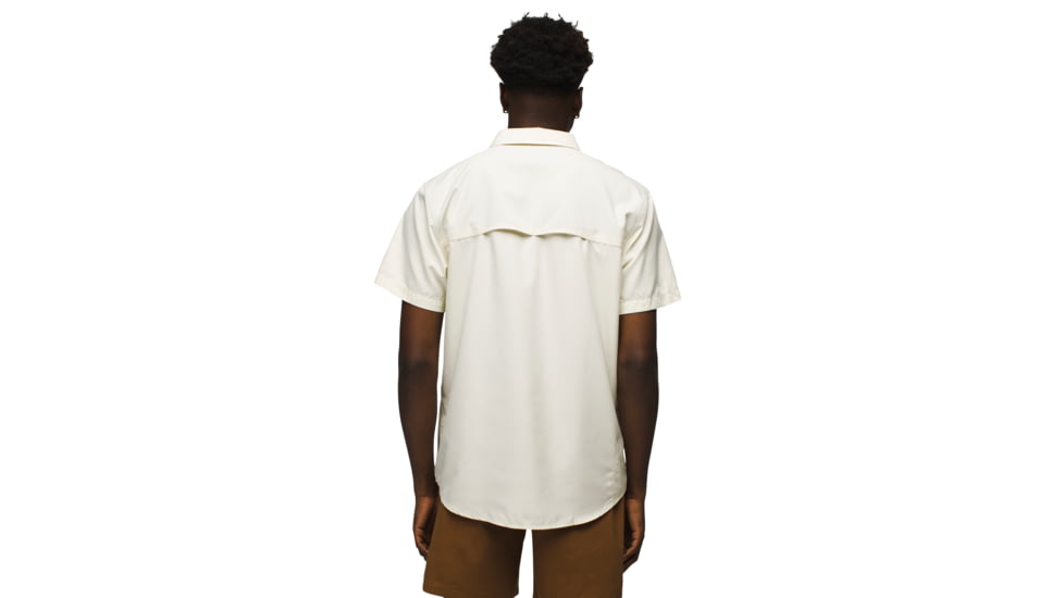prAna Lost Sol Short Sleeve Shirt Slim Fit - Mens, Chalk, XL, 1972351-101-SL-XL