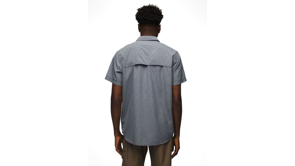 prAna Lost Sol Short Sleeve Shirts - Mens, Nautical Heather, Extra Large, 1972351-400-SL-XL