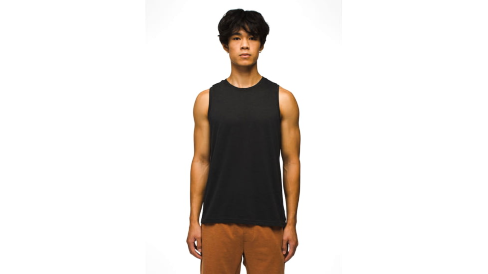 prAna Mission Trails Tank - Mens, Black Heather, XXL, 1972691-002-ST-XXL