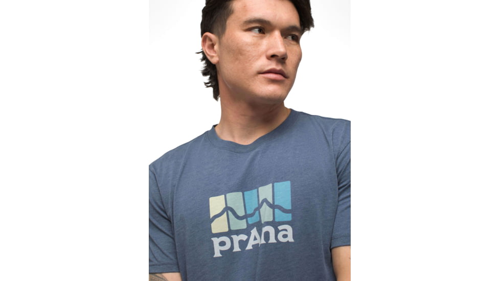 prAna Mountain Light SS Tee - Mens, Denim Heather, L, 1969931-400-ST-L