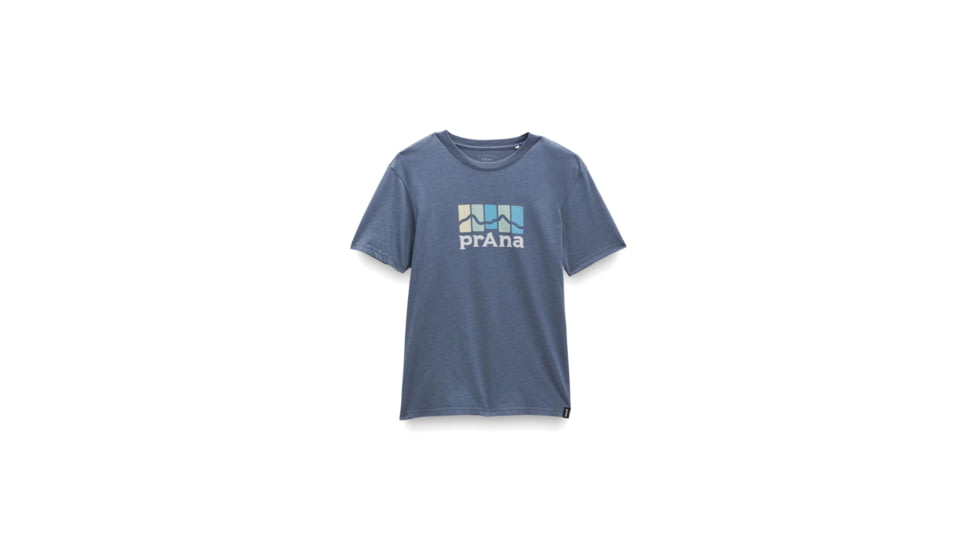 prAna Mountain Light SS Tee - Mens, Denim Heather, L, 1969931-400-ST-L