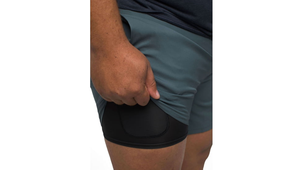 prAna Peak To Pavement Lined Shorts - Mens, Grey Blue, L, 1972641-401-06-L