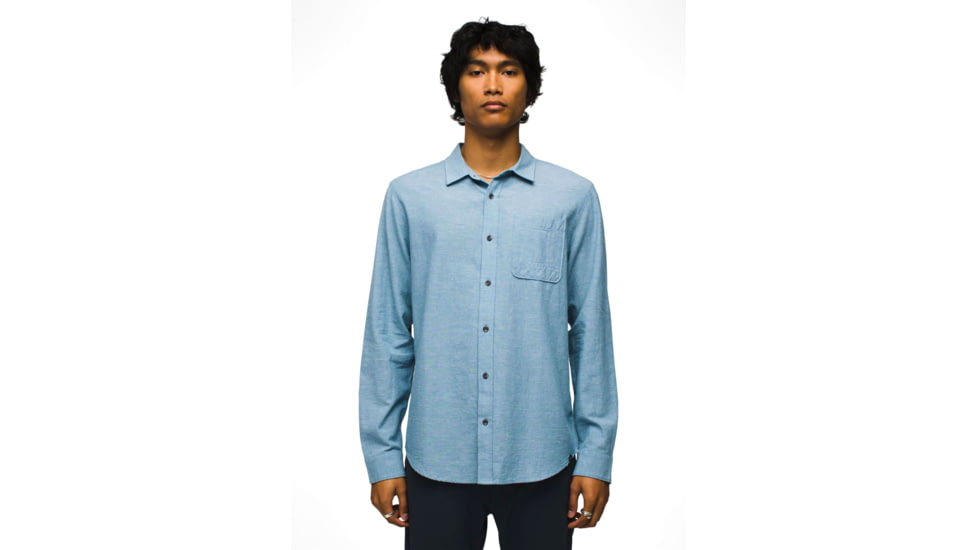 prAna Porto Vista Shirt - Mens, High Tide, S, 2063861-400-ST-S