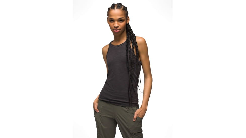 prAna Becksa Tank - Womens, Black Heather, Large, 1970511-001-L