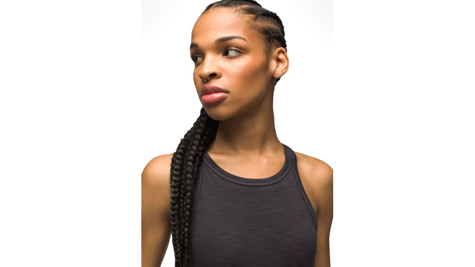 prAna Becksa Tank - Womens, Black Heather, Large, 1970511-001-L