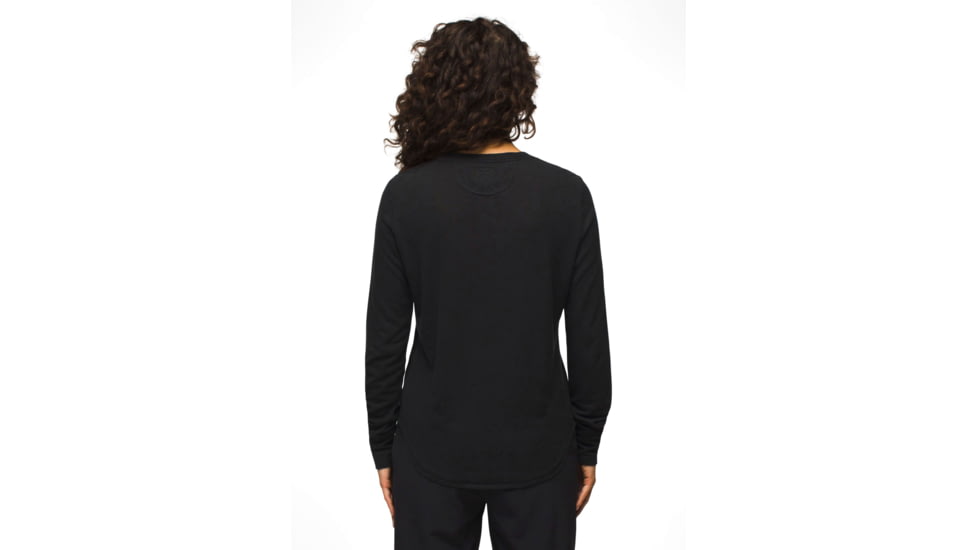 prAna Cozy Up Long Sleeve Tee - Womens, Black, XS, 1971131-001-XS