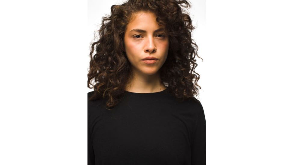 prAna Cozy Up Long Sleeve Tee - Womens, Black, XS, 1971131-001-XS
