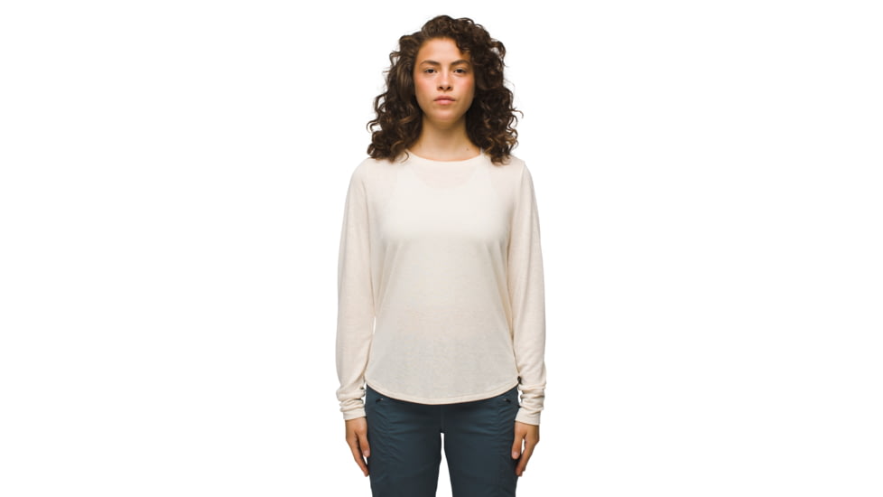 prAna prAna Cozy Up Long Sleeve Tee - Womens, Canvas Heather, XL, 1971131-250-XL