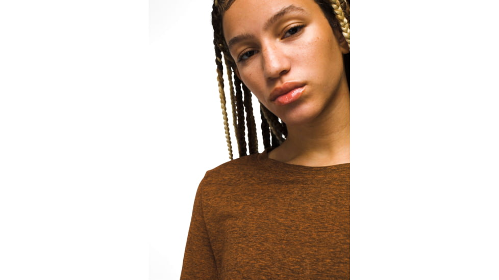 prAna prAna Cozy Up Long Sleeve Tee - Womens, Clay Heather, XL, 1971131-202-XL