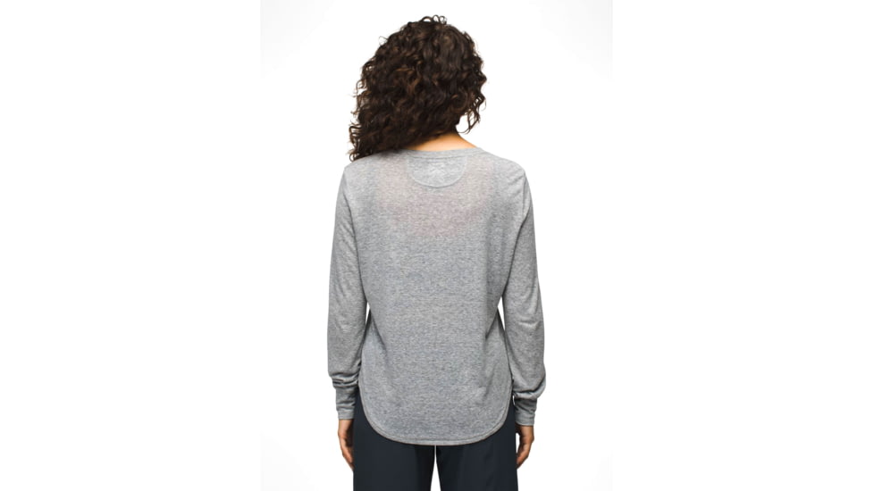 prAna prAna Cozy Up Long Sleeve Tee - Womens, Heather Grey, L, 1971131-020-L