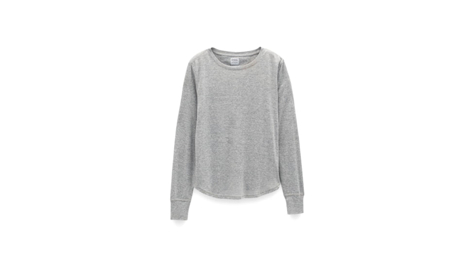 prAna prAna Cozy Up Long Sleeve Tee - Womens, Heather Grey, S, 1971131-020-S