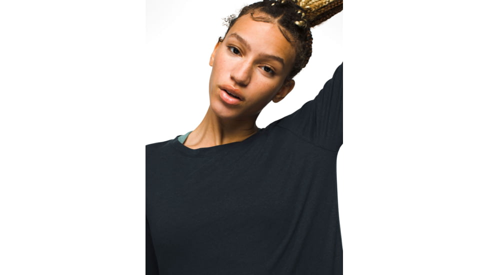 prAna prAna Cozy Up Long Sleeve Tee - Womens, Stormy Night Heather, S, 1971131-402-S