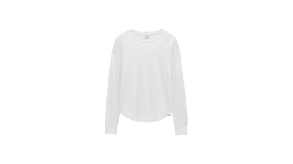 prAna prAna Cozy Up Long Sleeve Tee - Womens, White, S, 1971131-100-S