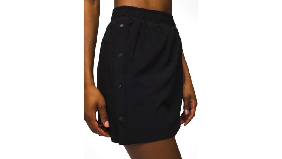 prAna Railay Snap Up Skort - Womens, Black, S, 2066801-001-S