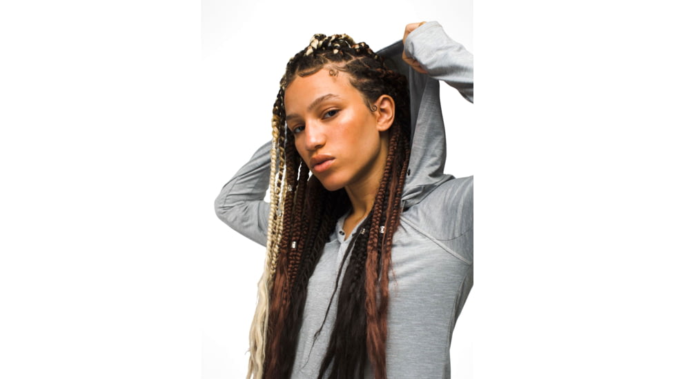 prAna Sol Searcher Hoodie - Womens, Heather Grey, Large, 1971551-020-L