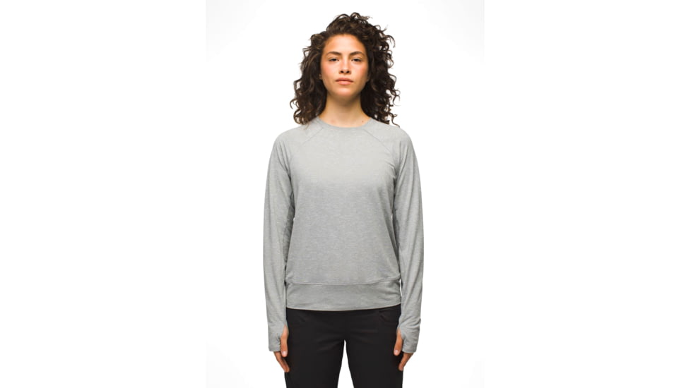 prAna Sol Searcher Long Sleeve Top - Womens, Heather Grey, S, 1971541-020-S