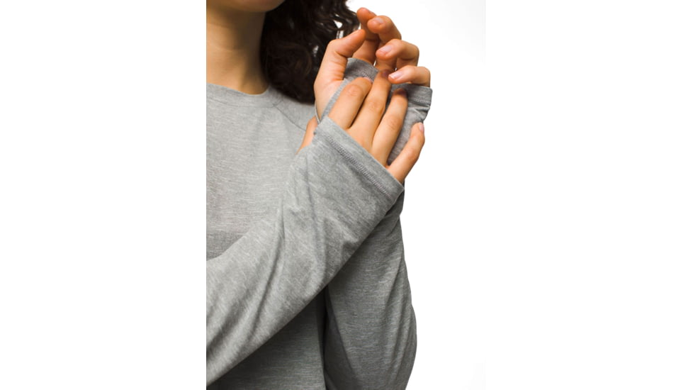 prAna Sol Searcher Long Sleeve Top - Womens, Heather Grey, S, 1971541-020-S