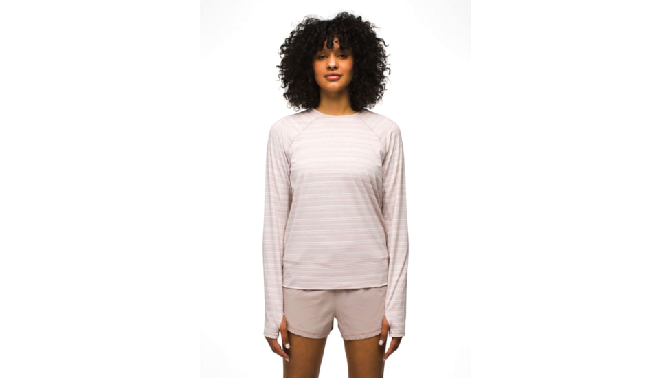 prAna Sol Searcher Long Sleeve Top - Womens, Willow Stripe, S, 1971541-501-S