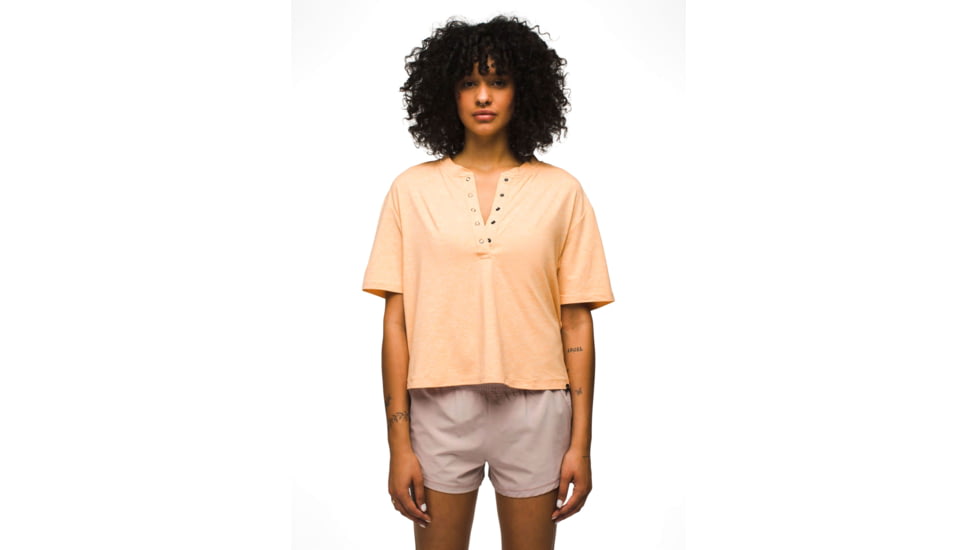 prAna Sol Searcher S/S Henley - Womens, Aura Glow, XL, 2064501-800-XL