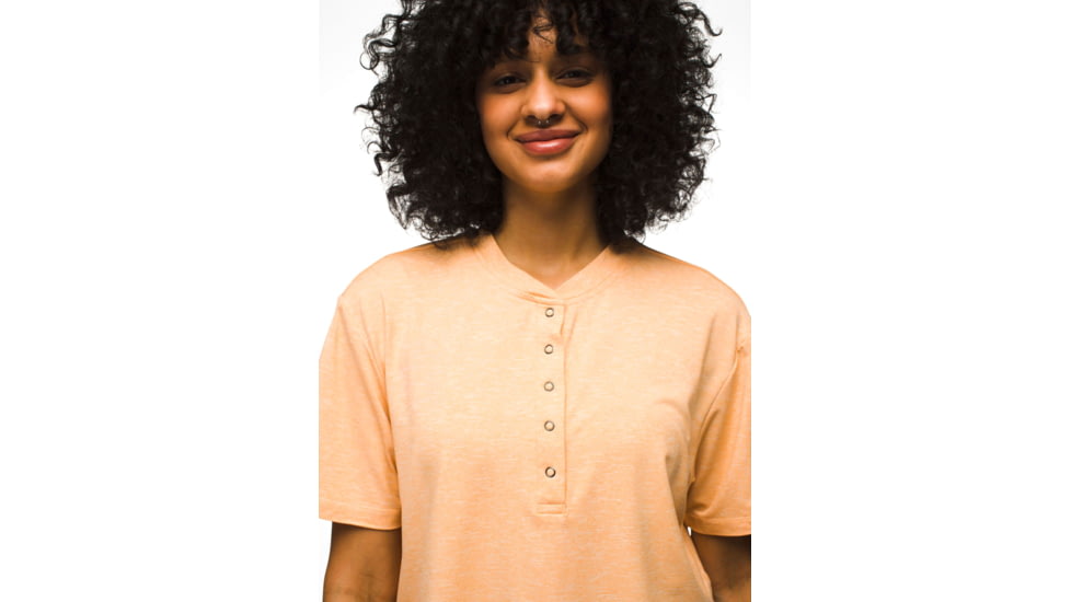 prAna Sol Searcher S/S Henley - Womens, Aura Glow, XL, 2064501-800-XL