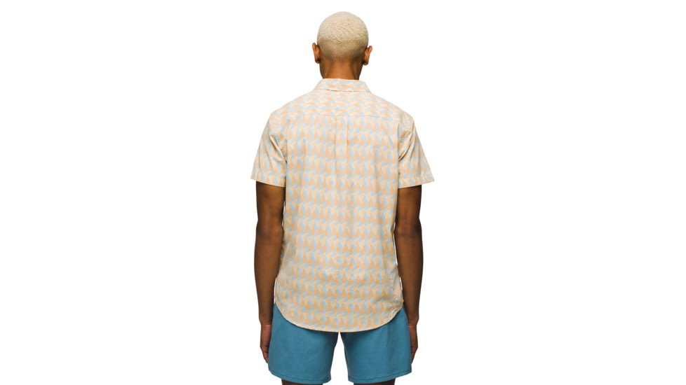 prAna Stimmersee Shirt Slim Fit - Mens, Aura Glow Retro Geo, L, 1970111-801-SL-L
