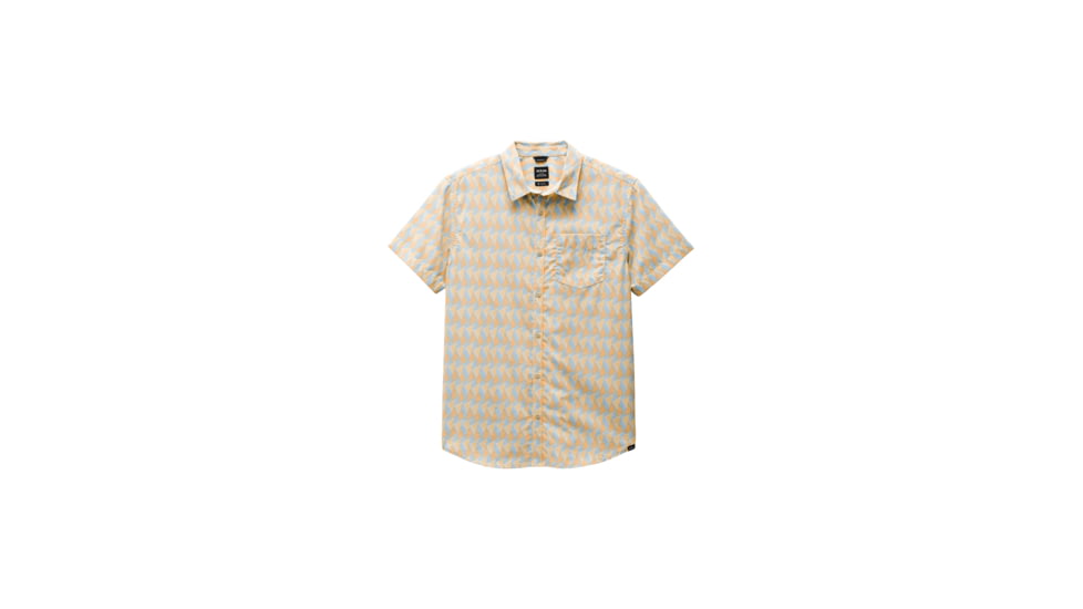 prAna Stimmersee Shirt Slim Fit - Mens, Aura Glow Retro Geo, L, 1970111-801-SL-L